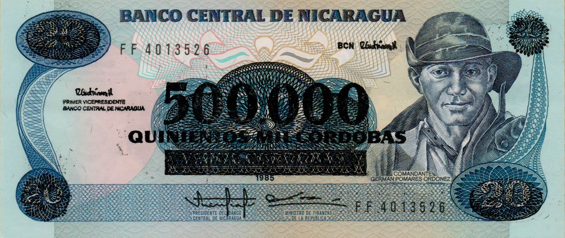 Nicaragua 500.000 1990 UNC P-163